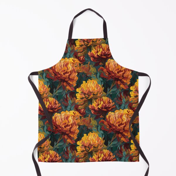 Item preview, Van Gogh-Inspired Marigold Pattern - Textured Background and Expressive Strokes designed and sold by TopArtsy.