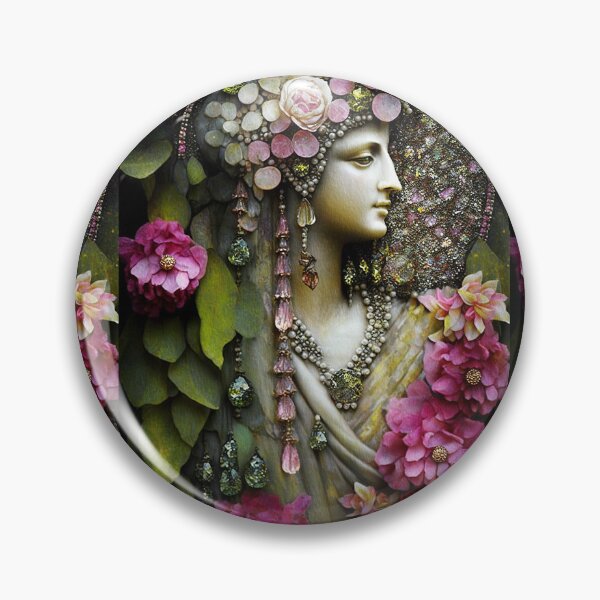 Item preview, Gemstone Goddess,Pink,Fuchsia Flowers designed and sold by GemstoneandLeaf.