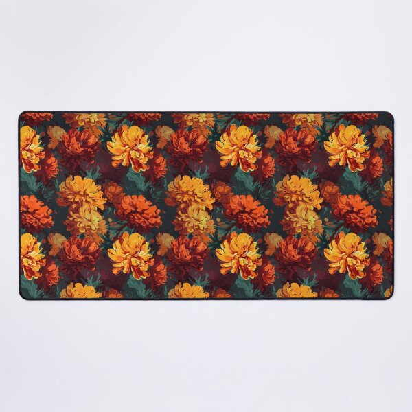 Item preview, Van Gogh-Inspired Marigold Pattern - Stippling Technique and Expressive Strokes designed and sold by TopArtsy.