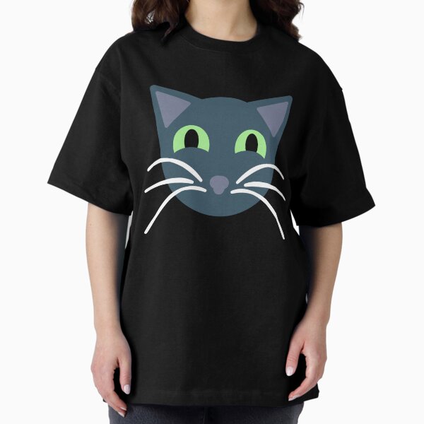 Cute Blue Cat Oversized T-Shirt