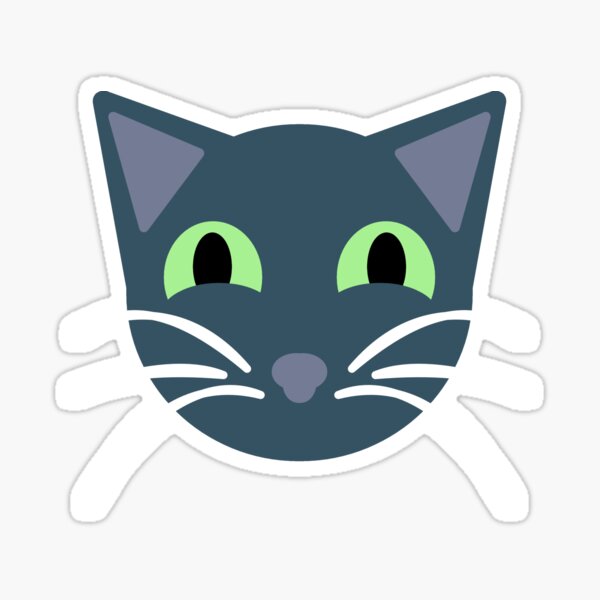 Cute Blue Cat Sticker
