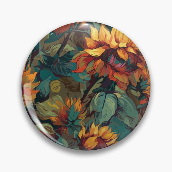 Item preview, Van Gogh-Inspired Sunflower Pattern - Dreamy Swirls and Expressive Strokes designed and sold by TopArtsy.