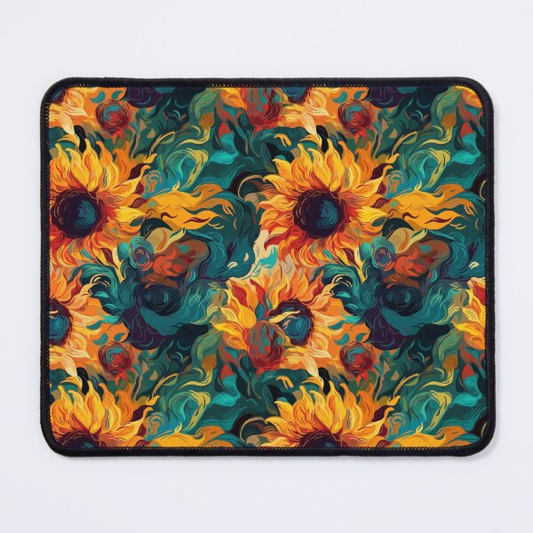 Item preview, Van Gogh-Inspired Sunflower Pattern - Bold Color Contrasts and Expressive Strokes designed and sold by TopArtsy.