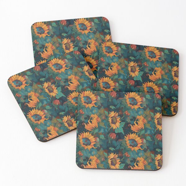 Item preview, Van Gogh-Inspired Sunflower Pattern - Stippling Technique and Expressive Strokes designed and sold by TopArtsy.
