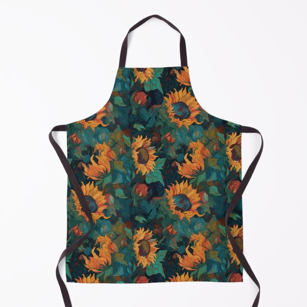 Item preview, Van Gogh-Inspired Sunflower Pattern - Stippling Technique and Expressive Strokes designed and sold by TopArtsy.