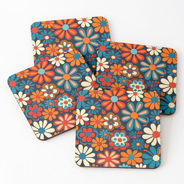 Item preview, Happy Simple Flower Collage Pattern By Brandon Cable designed and sold by BrandonArtWorld.