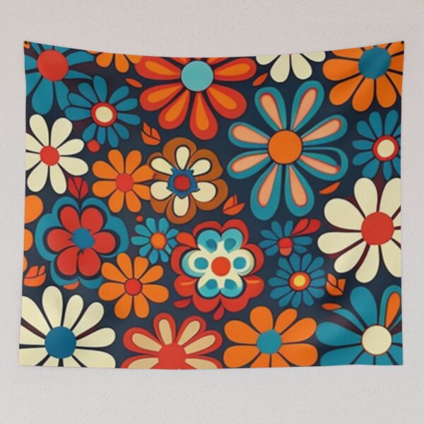 Artikelvorschau, Happy Simple Flower Collage Pattern By Brandon Cable entworfen und verkauft von BrandonArtWorld.