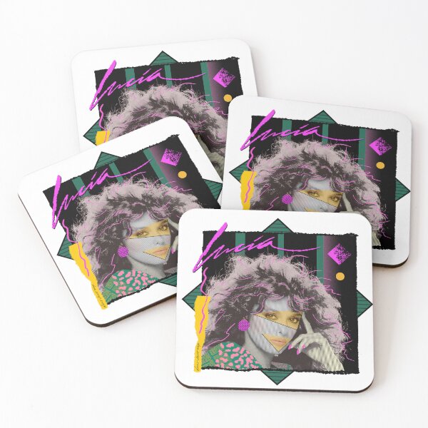Item preview, LUCIA MENDEZ 80S RETRO STYLE WHITE BACK designed and sold by DiscoDiscoMx.