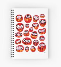 Japanese Daruma Characters Spiral Notebook
