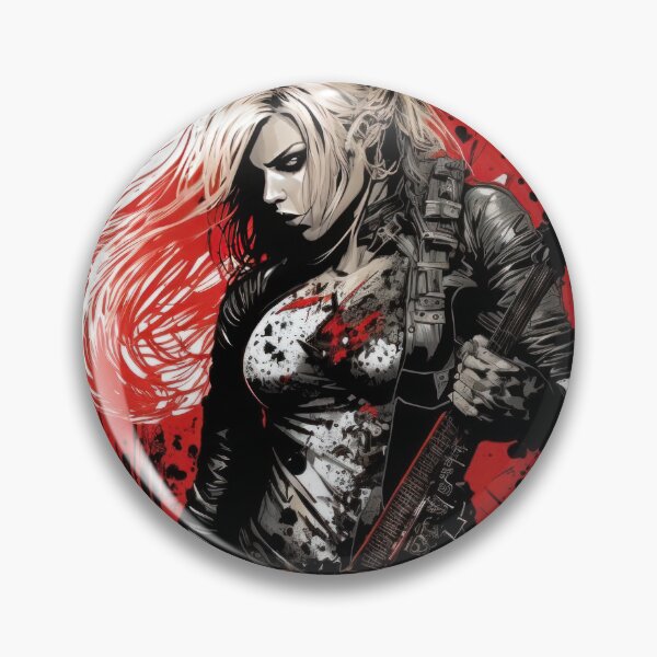 Item preview, ROCKER GIRL LEATHER SUIT SPLASH ELECTRIC GUITAR DESTROYER designed and sold by ogirdorgraphics.