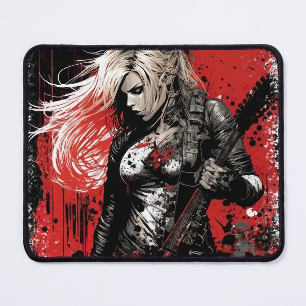 Item preview, ROCKER GIRL LEATHER SUIT SPLASH ELECTRIC GUITAR DESTROYER designed and sold by ogirdorgraphics.