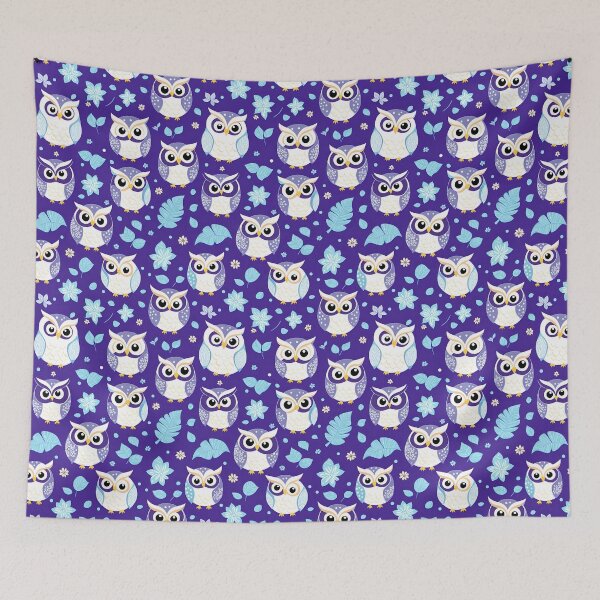 Item preview, Cute Colorful Owls - Seamless Pattern designed and sold by MtWoodsonSales.