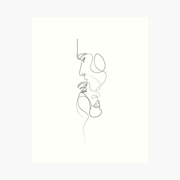 Item preview,   Simple woman and man Line art designed and sold by SplashPrint.