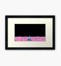 Dr. Manhattan sitting on mars (comic) Framed Print