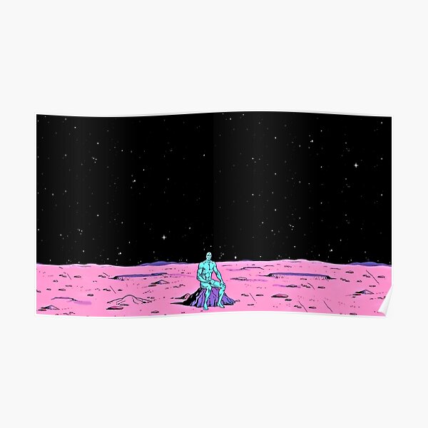 Dr. Manhattan sitting on mars (comic) Poster