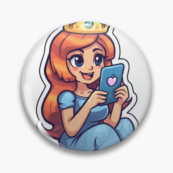 Artikelvorschau, Cartoon-Netzwerk-Stil-Telefon-Prinzessin-Aufkleber entworfen und verkauft von MindMosaic.