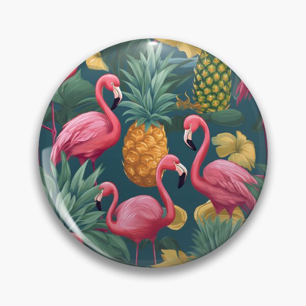 Artikelvorschau, Flamingos And Pineapples Pattern entworfen und verkauft von palaco210.