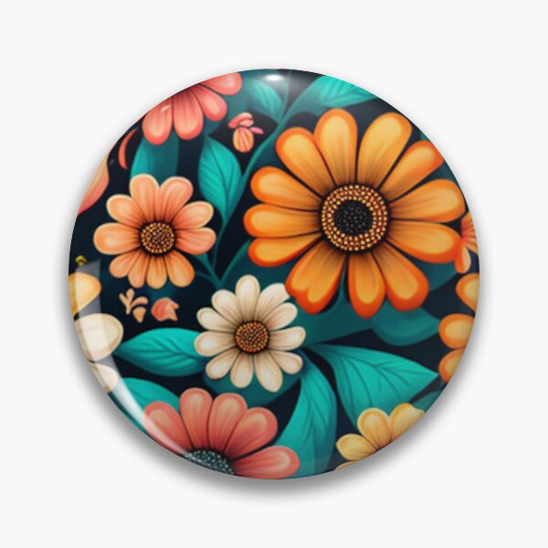 Item preview, Happy Simple Joyful Cute Flower Collage Pattern By Brandon Cable designed and sold by BrandonArtWorld.