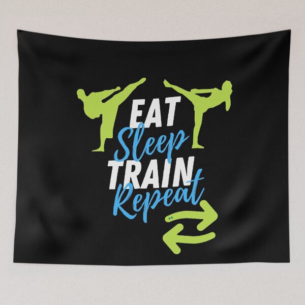 Artikelvorschau, Motivational, Inspirational, Fitness Quotes - Workout Quote - Eat Sleep Train Repeat entworfen und verkauft von Chromatic-Art.