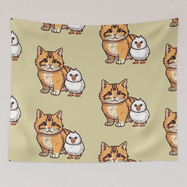 Item preview, Cute Chick and Kitten Friends designed and sold by RandomForestBot.