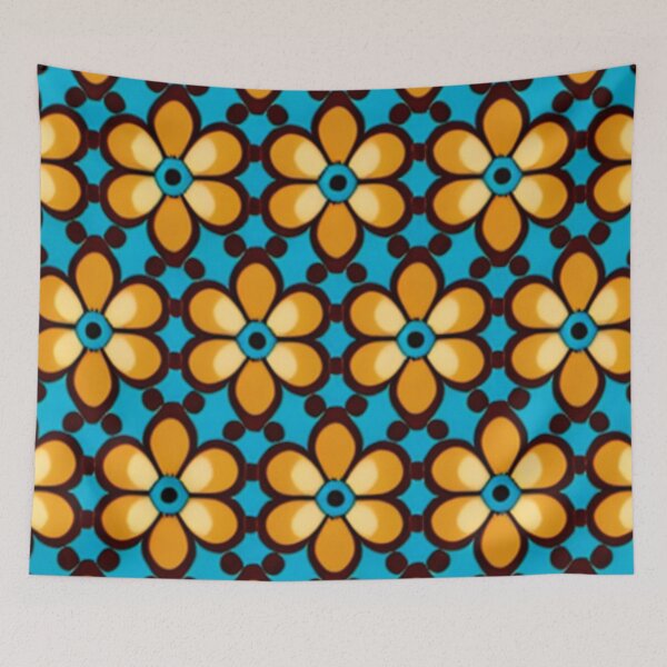 Artikelvorschau, Happy Simple Joyful Cute Flower Collage Pattern By Brandon Cable entworfen und verkauft von BrandonArtWorld.
