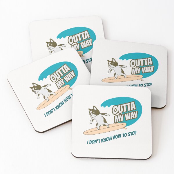 Item preview, Outta my wave - Funny Surfer bulldog designed and sold by sashashuba.