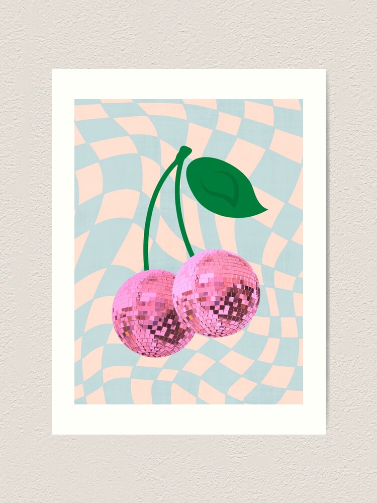 disco cherries Art Print for Sale by Julia Santos