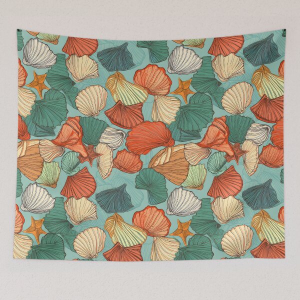 Item preview, Ocean Seashells Pattern designed and sold by palaco210.