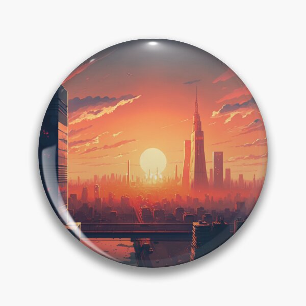 Item preview, City Sunset - 都市の夕焼け designed and sold by SugoiDigi.