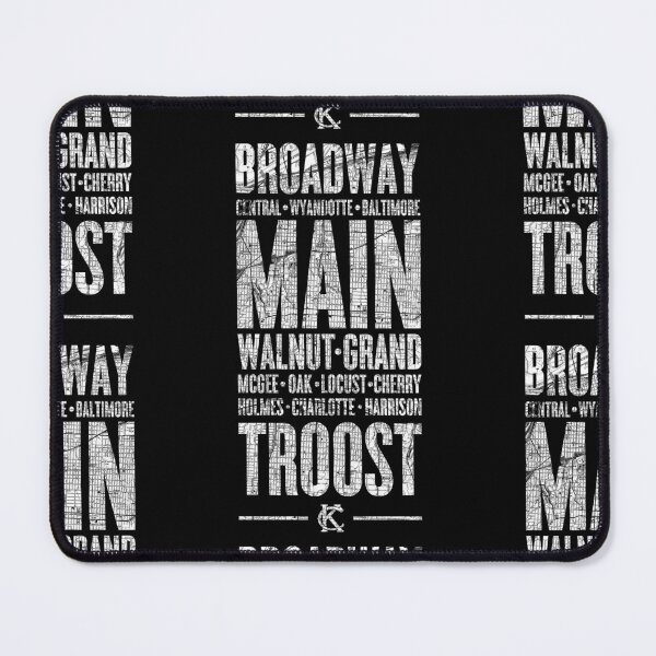 Item preview, Minimalist Kansas City Missouri Typography Map Design - Dark designed and sold by thegoodwordsco.