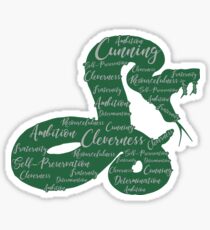 Cunning, Ambition, Cleverness Sticker