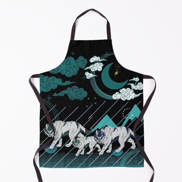Item preview, World Of Wolves, World of Wolves, night landscape illustration with abstract effects of the habitat of the great wild wolves. designed and sold by Malogue.