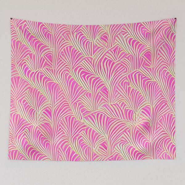 Item preview, Abstract Pink and Yellow Leaf Pattern designed and sold by calibrit.