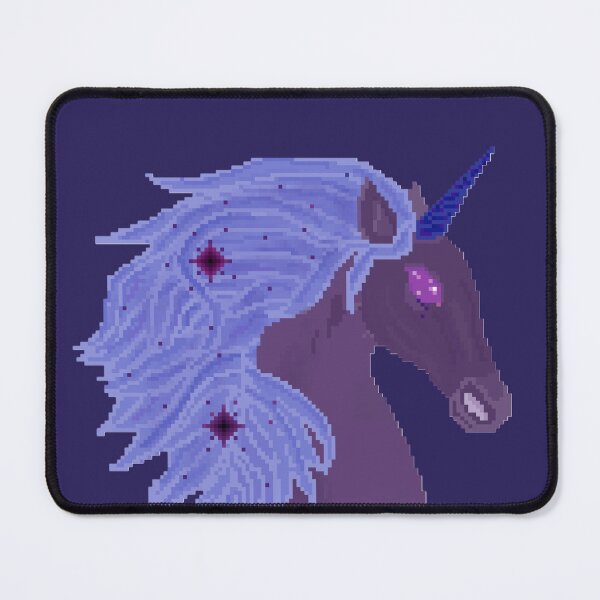 Item preview, inverted amethyst pixel unicorn designed and sold by autumnalmanac.