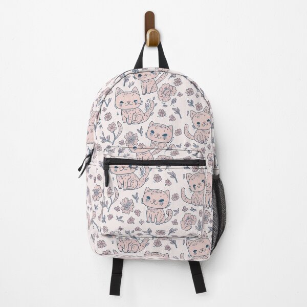 Item preview, Adorable Cat and Flower Pattern designed and sold by pigipeach.