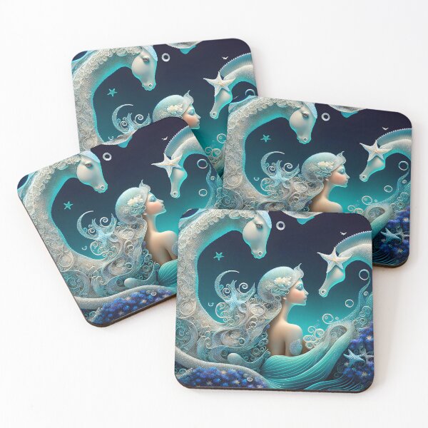 Item preview, The Mermaid and her Sea Horses. designed and sold by michel bazinet.