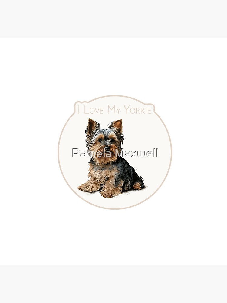 I Love My Yorkie Yorkshire Terrier Dog Pin