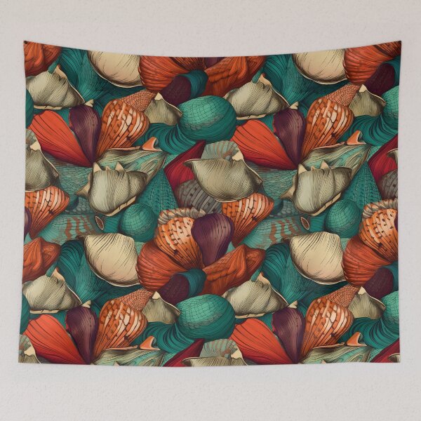 Item preview, Ocean Seashells Pattern designed and sold by palaco210.