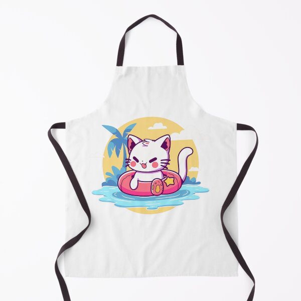Item preview, Beachy Kitty Bliss - Adorable Cat on Vacation by the Beach Sticker and Socks designed and sold by Cute Critters Stickers.