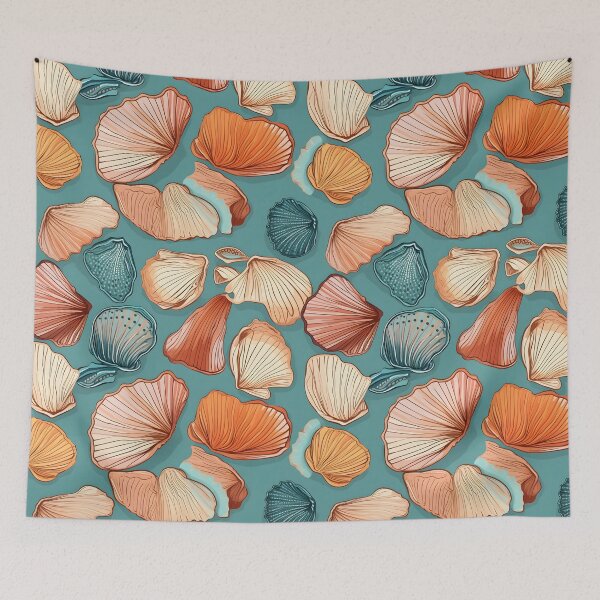 Item preview, Ocean Seashells Pattern designed and sold by palaco210.