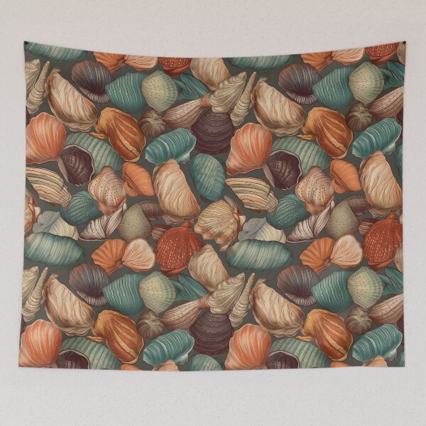 Item preview, Ocean Seashells Pattern designed and sold by palaco210.