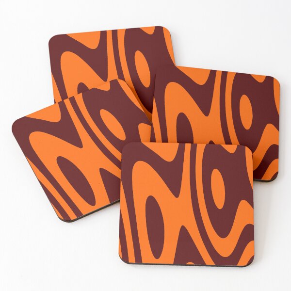 Item preview, Funky Orange and Brown Abstract Swirl Design designed and sold by patternsoup.
