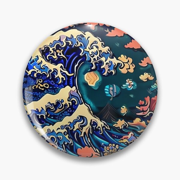 Item preview, Japanese patterns of Nami the great wave, traditional japanese design designed and sold by canvamall.