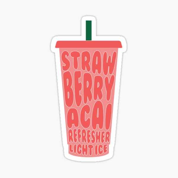 starbucks pink drink Sticker for Sale by audreyelizabeh