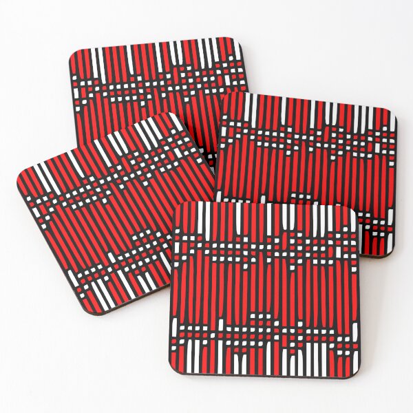 Item preview, Red Black White Sound Waves designed and sold by Lois Eastlund.