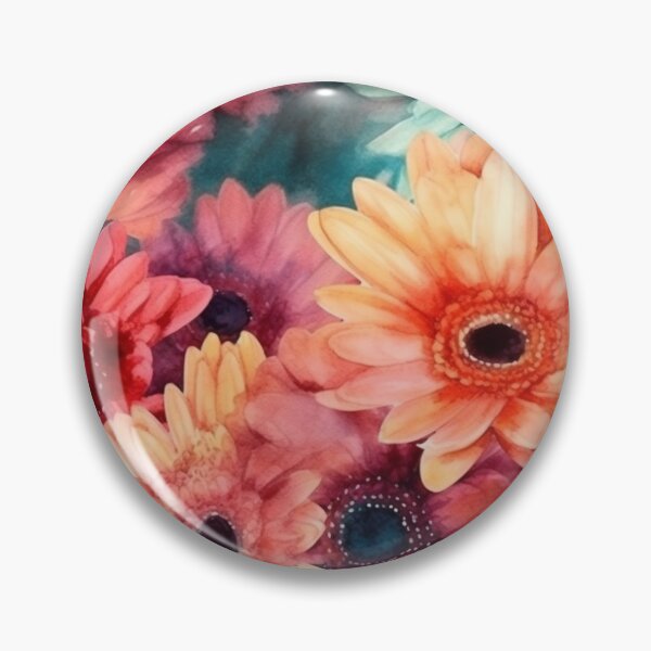 Item preview, watercolor gerbera daisies designed and sold by RavenWrangler.