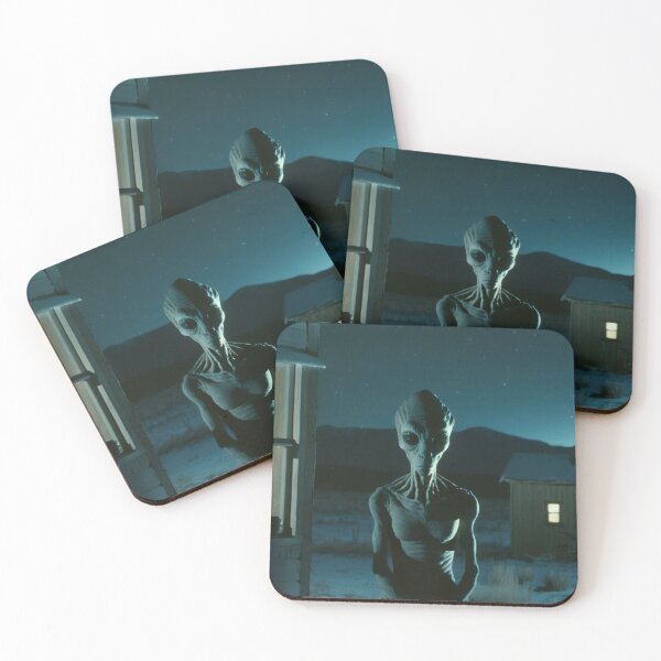 Item preview, Tall Grey Alien outside your Window at night designed and sold by Iason.