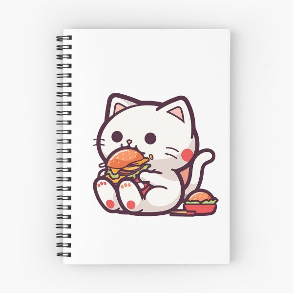 Artikelvorschau, Fast Food Feline Frenzy - Entzückende Katze, die Fast Food-Aufkleber und Socken isst entworfen und verkauft von Cute Critters Stickers.
