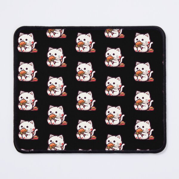 Item preview, Fast Food Feline Frenzy - Adorable Cat Eating Fast Food Sticker and Socks designed and sold by Cute Critters Stickers.