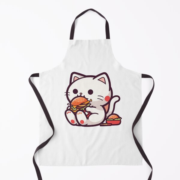 Item preview, Fast Food Feline Frenzy - Adorable Cat Eating Fast Food Sticker and Socks designed and sold by Cute Critters Stickers.